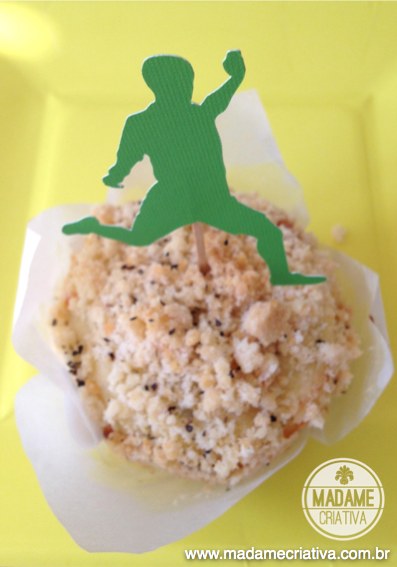 Worldcup cupcake topper - Enfeite de Cupcake para copa do mundo #vaibrasil #silhouette