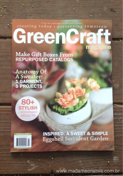 Bianca Barreto author of Madame Criativa, a DIY blog had a project published at the GreenCraft Magazine - Buy at Michaels