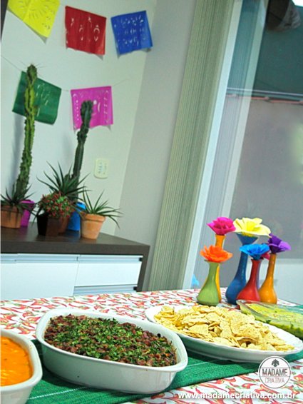 Como fazer uma happy hour mexicana na empresa- Passo a passo com fotos - How to make a mexican thematic Happy hour party at the company - DIY tutorial  - Madame Criativa - www.madamecriativa.com.br